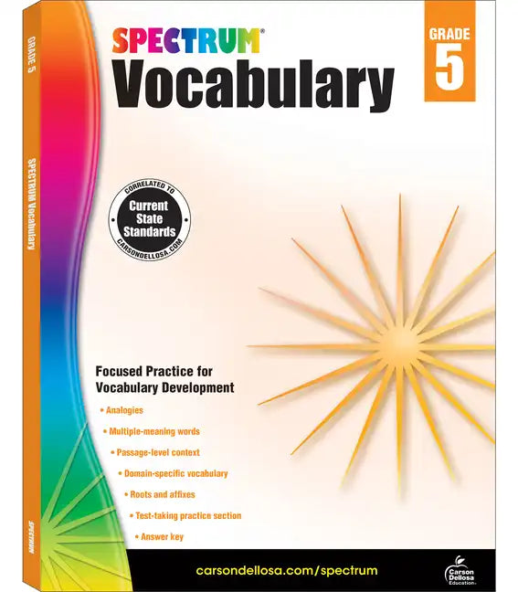 Spectrum Vocabulary, Grade 5: Volume 88 - Paperback