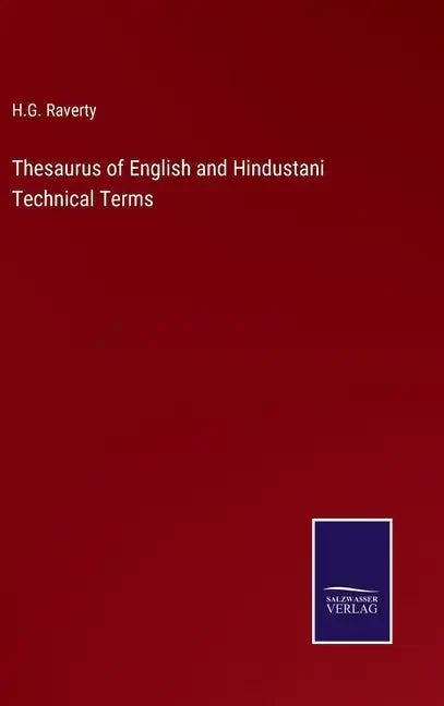 Thesaurus of English and Hindustani Technical Terms - Hardcover