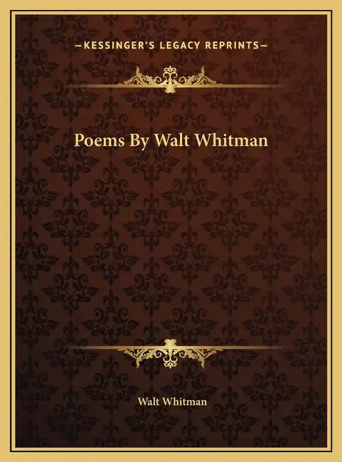 Poems By Walt Whitman - Hardcover