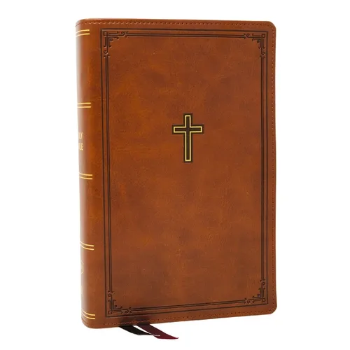 KJV Personal Size Large Print End-Of-Verse Reference Bible, Brown Leathersoft, Red Letter, Comfort Print - Imitation Leather