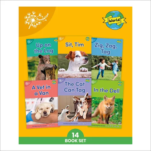 Phonic Books Dandelion World Stages 1-7 (Alphabet Code): Decodable Books for Beginner Readers Sounds of the Alphabet - Paperback