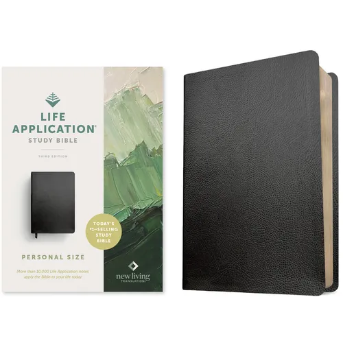 NLT Life Application Study Bible, Third Edition, Personal Size (Bonded Leather, Black, Red Letter) - Bonded Leather