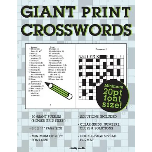 Giant Print Crosswords - Paperback