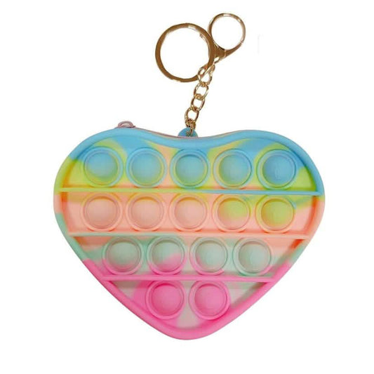 Heart Push Pop Pouch with Zipper