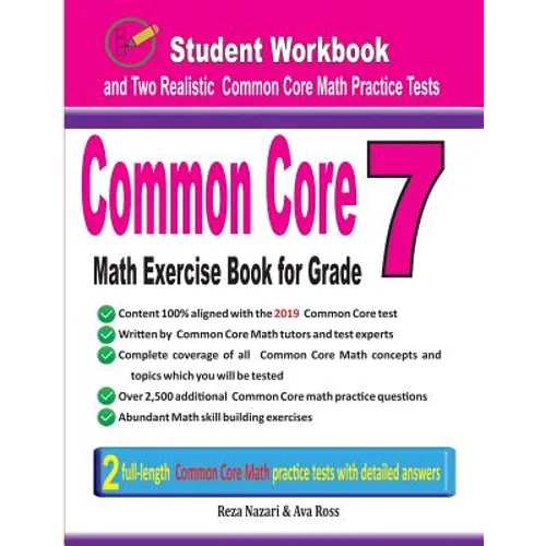 Common Core Math Exercise Book for Grade 7: Student Workbook and Two Realistic Common Core Math Tests - Paperback