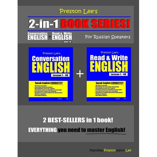 Preston Lee's 2-in-1 Book Series! Conversation English & Read & Write English Lesson 1 - 40 For Russian Speakers - Paperback