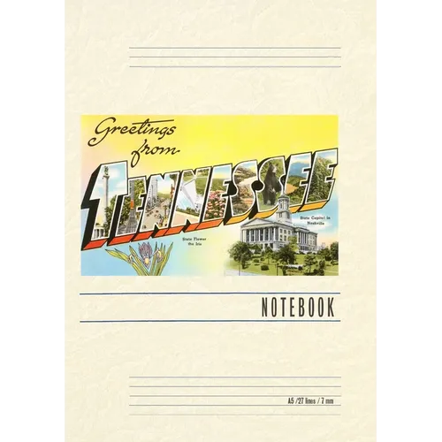 Vintage Lined Notebook Greetings from Tennessee - Paperback