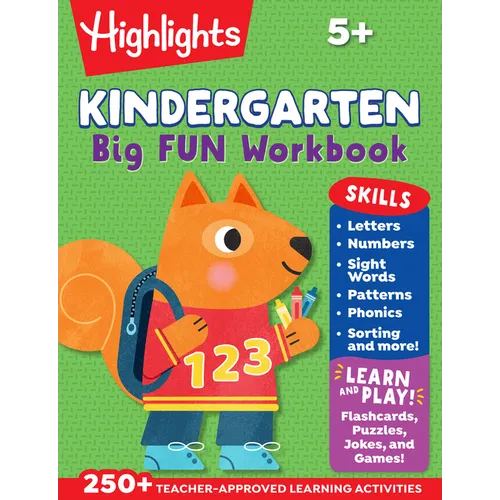 Kindergarten Big Fun Workbook: Kids Workbook with Tracing Worksheets, Alphabet Practice, Math Activities and Puzzles for Kindergarten Prep and Learnin - Paperback