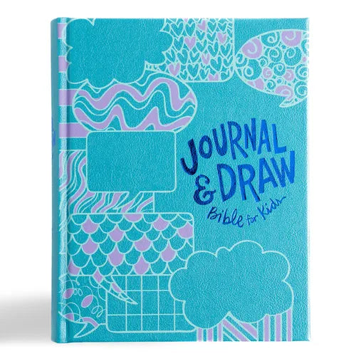 CSB Journal and Draw Bible for Kids, Teal Leathertouch Over Board - Imitation Leather