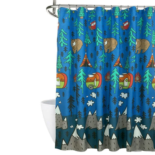 Kidz Mix Camping Explorer Shower Curtain