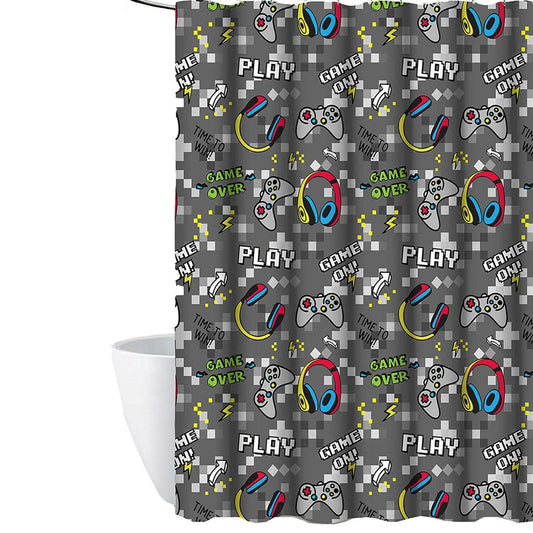 Kidz Mix Game on Glow-in-the-Dark Shower Curtain