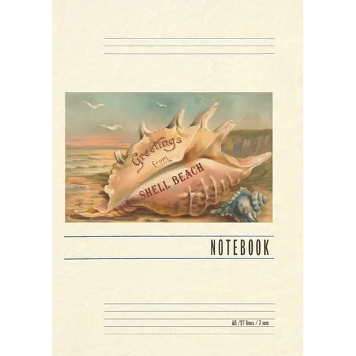 Vintage Lined Notebook Greetings from Shell Beach - Paperback