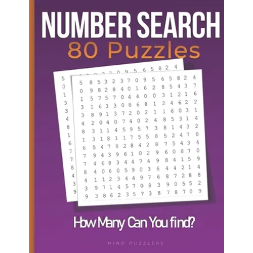 Number Search: Search and Find Number Puzzle Activity Book for Adults - Paperback