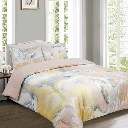 Marble Reversible Comforter Set