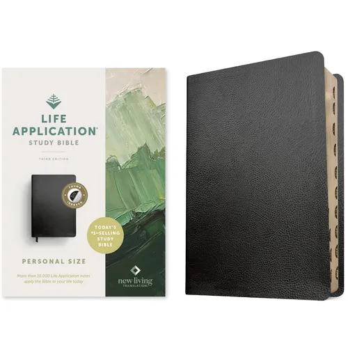 NLT Life Application Study Bible, Third Edition, Personal Size (Bonded Leather, Black, Indexed, Red Letter) - Bonded Leather