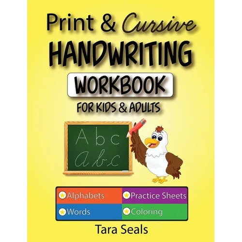 Print & Cursive Handwriting Workbook for Kids & Adults - Paperback