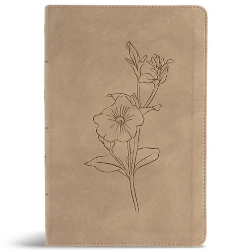 CSB Personal Size Giant Print Bible, Digital Study Edition, Earth Suedesoft Leathertouch, Indexed - Imitation Leather
