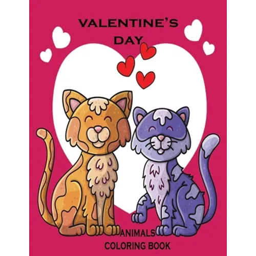 valentine's day coloring book animals: kids valentines day book for toddlers day gifts coloring book animal - Paperback