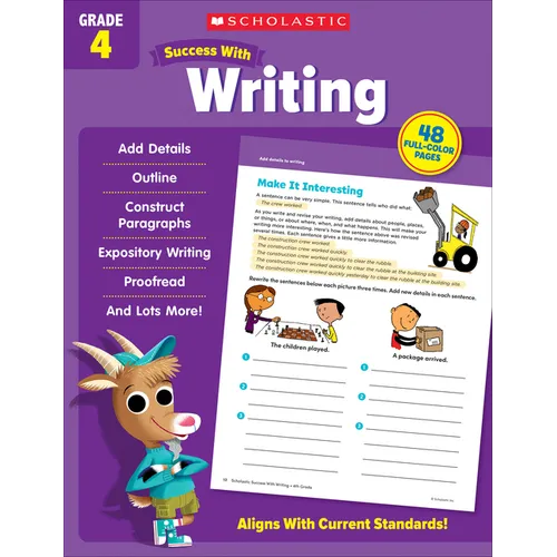 Scholastic Success with Writing Grade 4 Workbook - Paperback