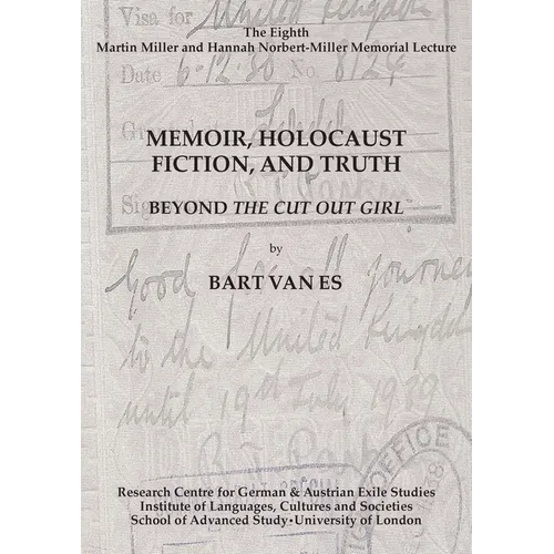 Memoir, Holocaust Fiction, and Truth. Beyond 'The Cut Out Girl' - Paperback
