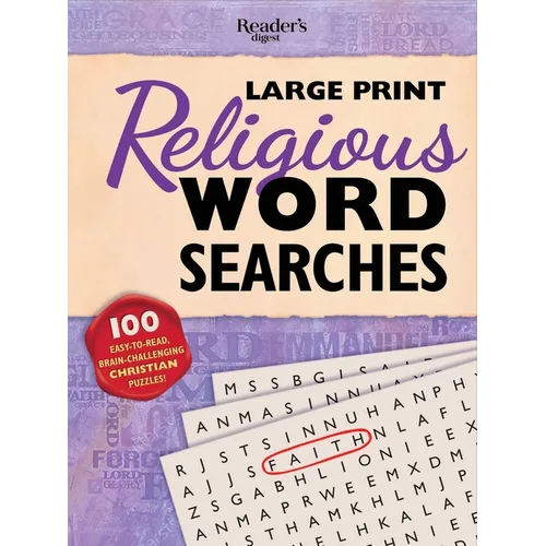 Reader's Digest Large Print Religious Word Search: 100 Easy-To-Read Brain-Challenging Christian Puzzles - Paperback