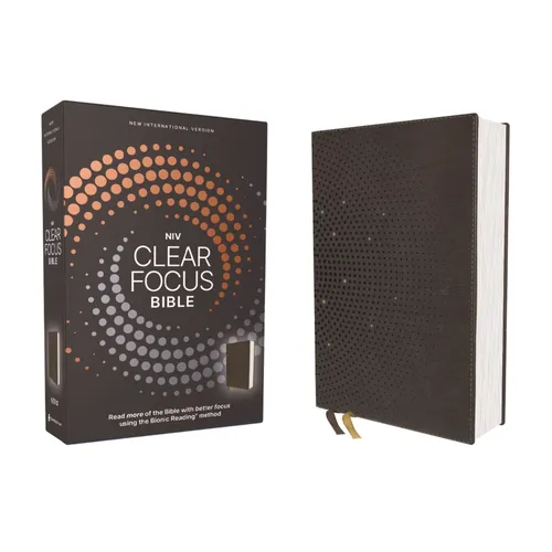 Niv, Clear Focus Bible, Leathersoft, Charcoal Brown: Read More of the Bible with Better Focus - Imitation Leather