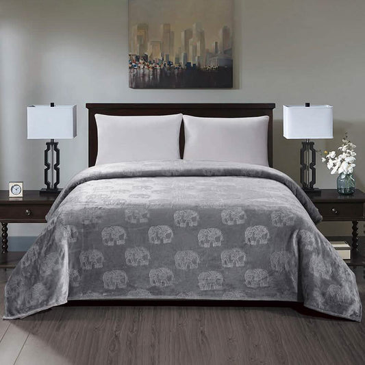 Premium Flannel Fleece Elephant Design Blanket