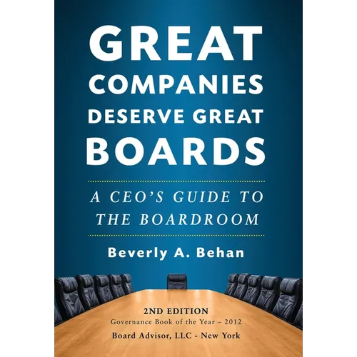Great Companies Deserve Great Boards - Hardcover