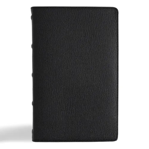 NASB Single-Column Personal Size Bible, Holman Handcrafted Collection, Black Premium Goatskin - Leather