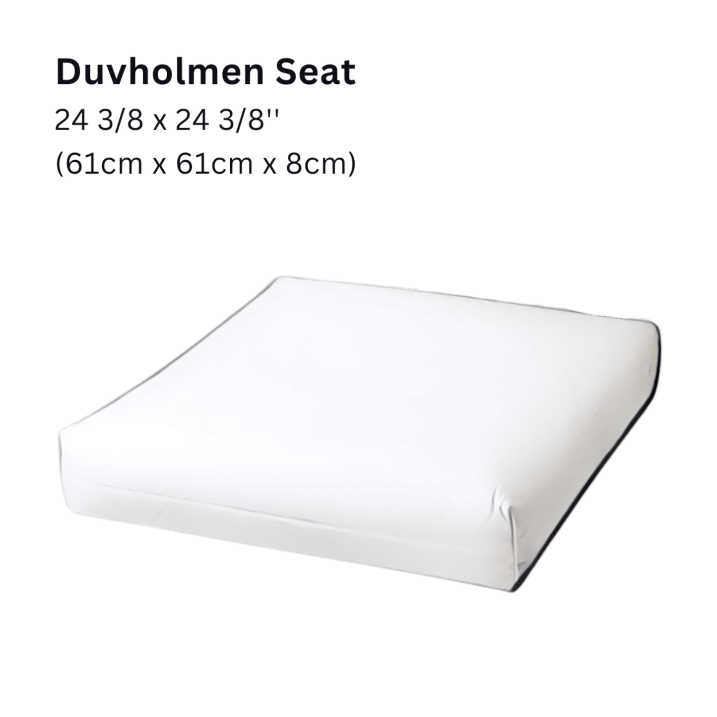 Beige Stripe Outdoor Seat Cushion Covers – 2 Pack – Compatible with IKEA Duvholmen