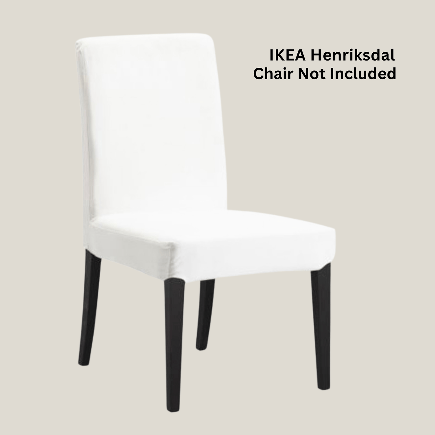 Buffalo Check Beige Dining Chair Slipcovers – Set of 2 – Compatible with IKEA Henriksdal (USA/CA Size)