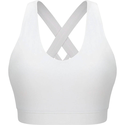 RUNNING GIRL Criss-Cross Back Padded Strappy Sports Bra