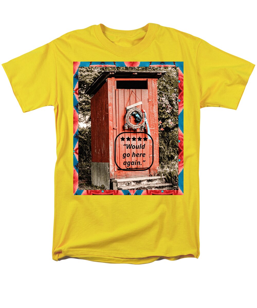 5-star Rated Rustic Outhouse with Review - Men's T-Shirt