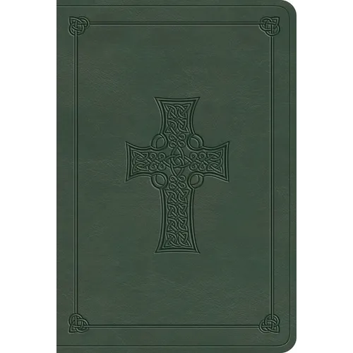 ESV Value Large Print Compact Bible (Trutone, Quiet Forest, Celtic Cross Design) - Imitation Leather