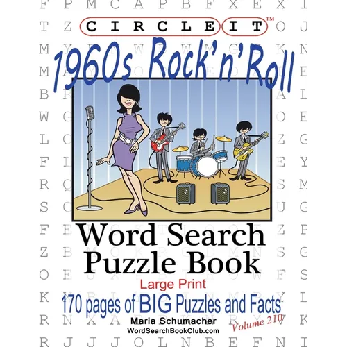 Circle It, 1960's Rock'n'Roll, Word Search, Puzzle Book - Paperback