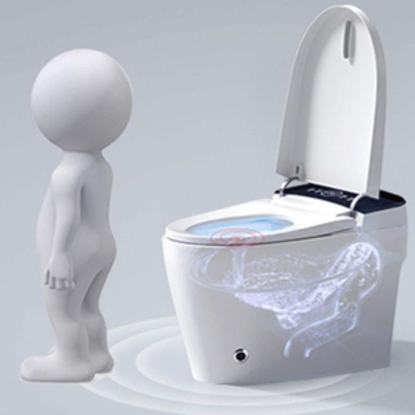 Nuvia Smart Auto Dual Flush Tankless Toilet With Heated Bidet, Auto Open And Close (SAK37415)