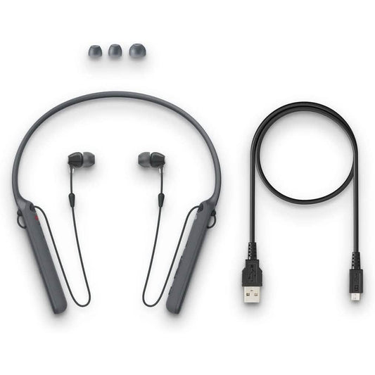Sony - C400 Wireless Behind-Neck in Ear Headphone - Black (Refurbished)