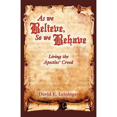 As We Believe, So We Behave - Paperback
