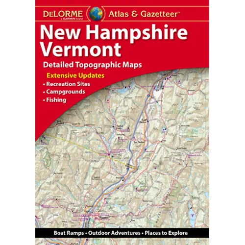 Delorme Atlas & Gazetteer New Hampshire/Vermont - Paperback