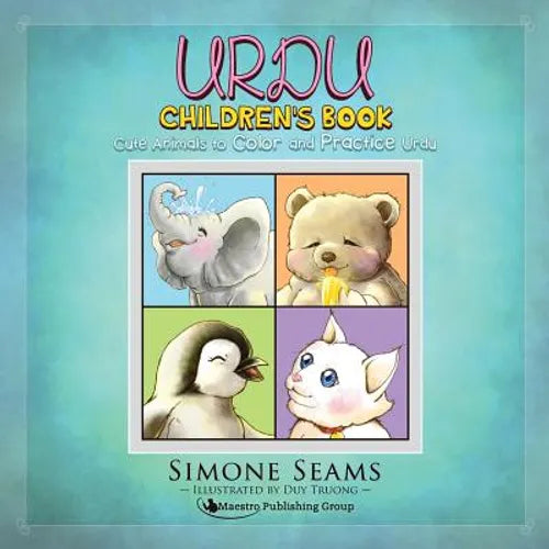 Urdu Children's Book: Cute Animals to Color and Practice Urdu - Paperback