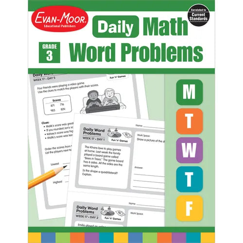 Daily Word Problems, Grade 3 - Paperback