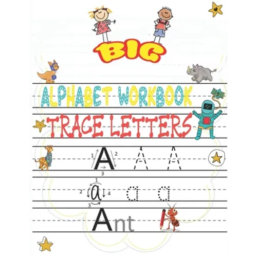 big alphabet workbook trace letters: Trace Letters Workbook - Preschool-Kindergarten, (Big Skills for Little Hands(R)) - writing Workbook with Sight w - Paperback