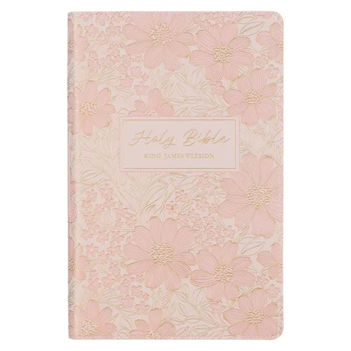 KJV Bible Deluxe Gift Faux Leather, Pink - Paperback