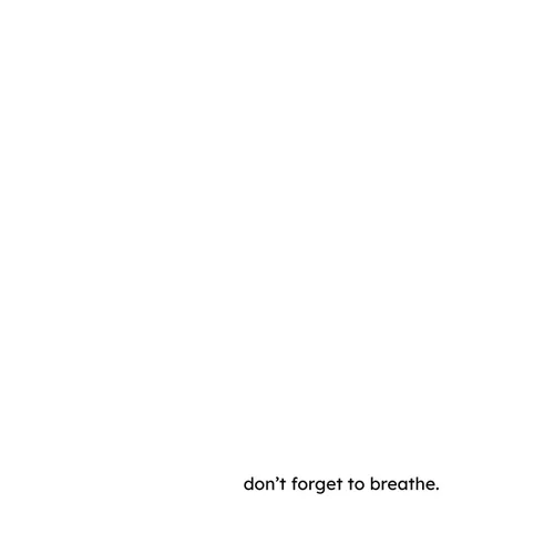 don't forget to breathe. - Paperback