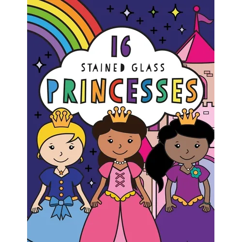 Stained Glass Coloring Princesses - Paperback