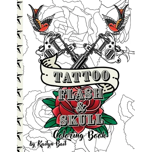 Tattoo Flash and Skull Coloring Book - Paperback