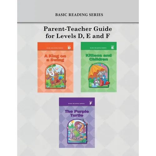 Basic Reading Series, Parent-Teacher Guide for Levels D, E and F - Paperback