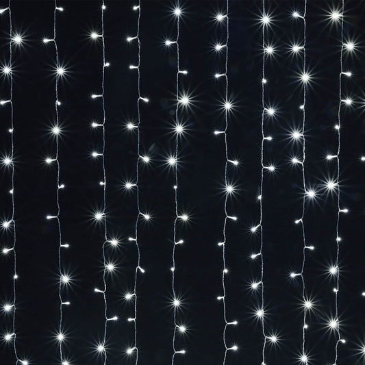 White 100 Led Rope Curtain Fairy Lights Outdoor