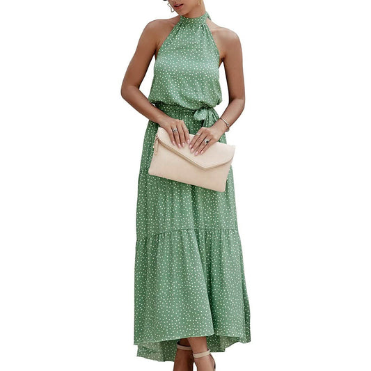 Women’s Casual Halter Neck Sleeveless Long Maxi Dress - Assorted Styles