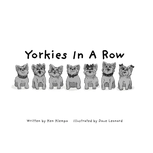 Yorkies In a Row - Hardcover